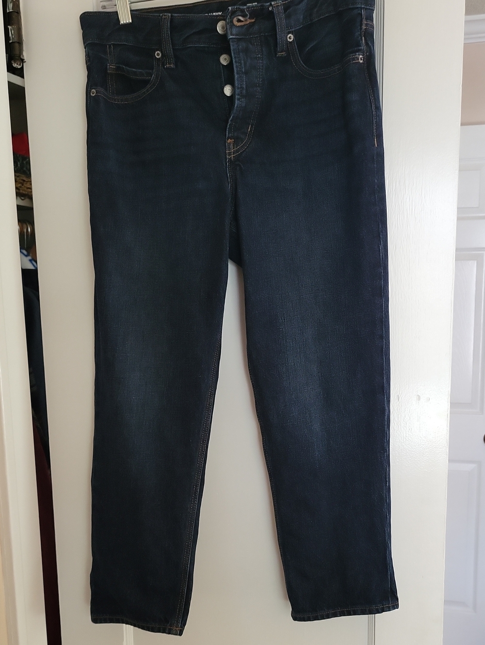Old Navy Slouchy Straight High Rise Button Fly Jeans